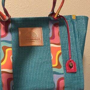 Colorful Striped Tote Bag Kurt Geiger